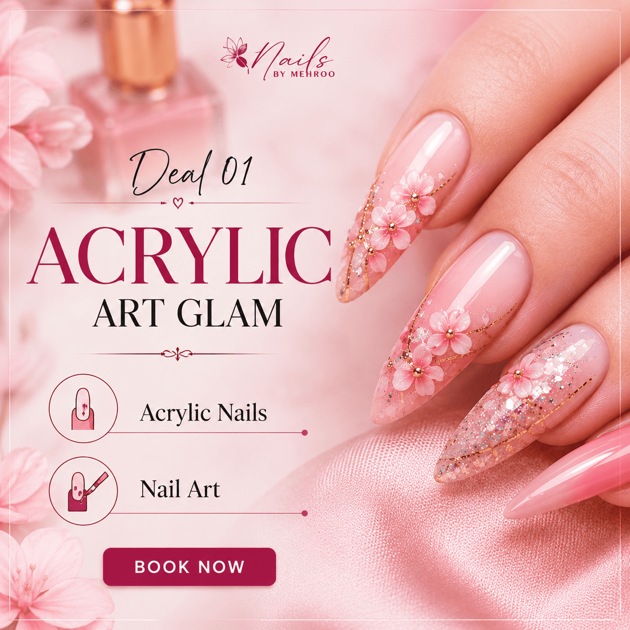 Acrylic nails by Mehroo