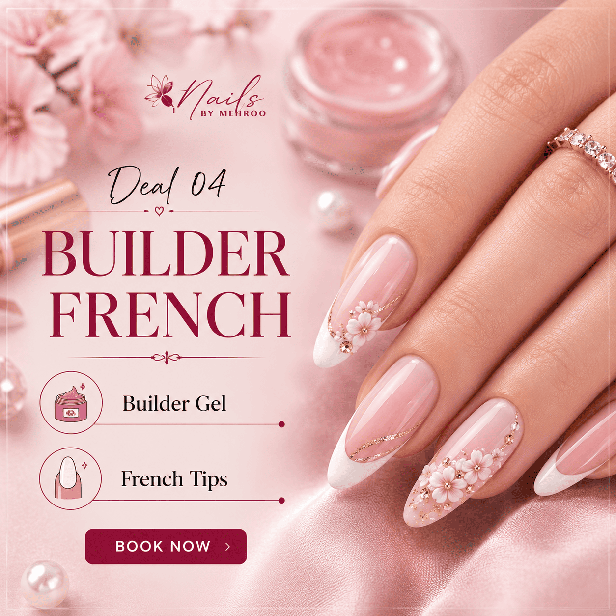 Builder French nails by Mehroo