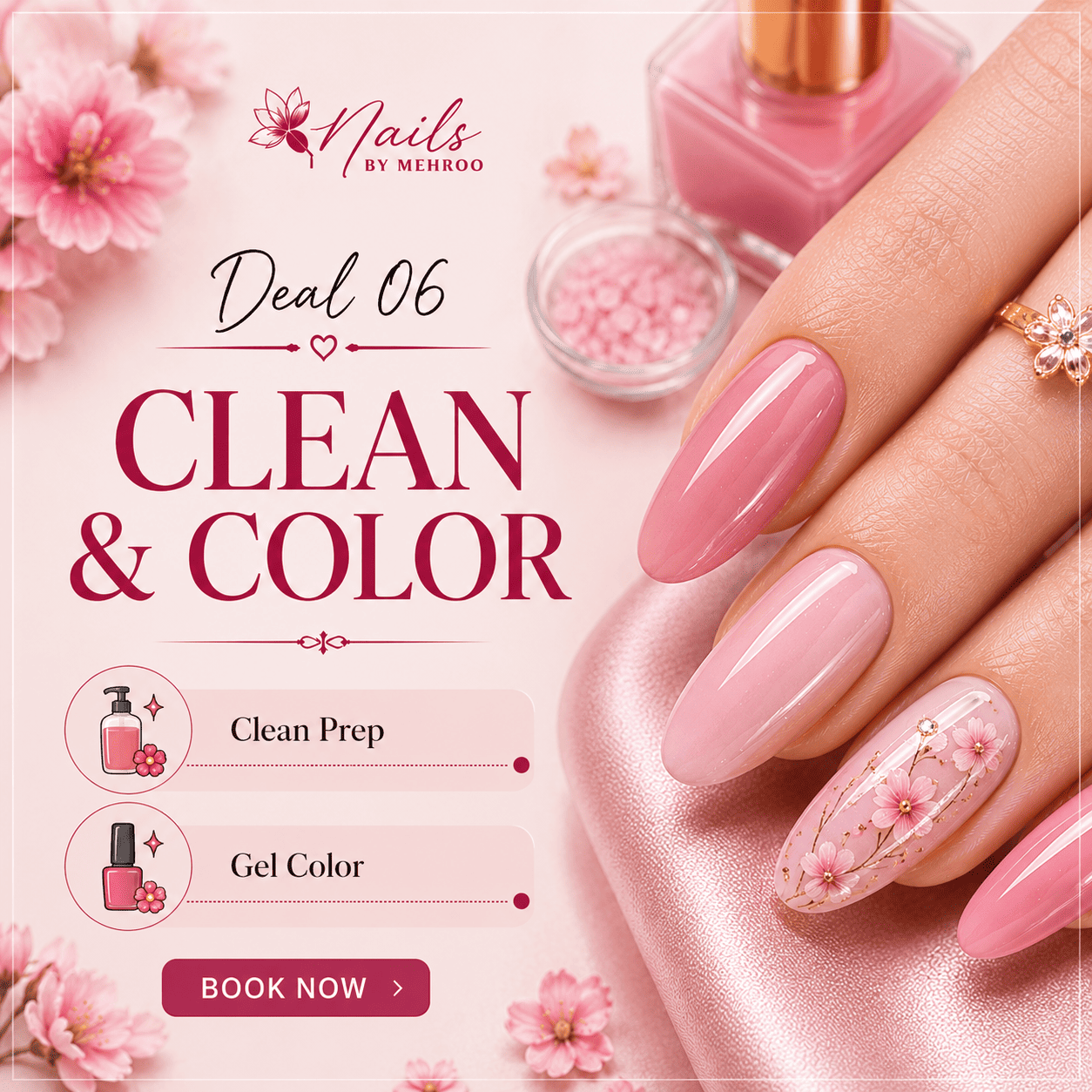 Clean and color nails by Mehroo